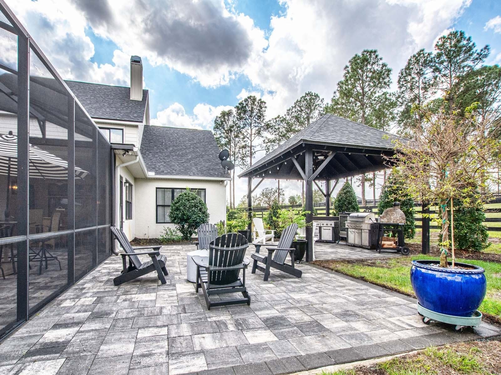 Patio of a custom home by Mosco Custom Homes
